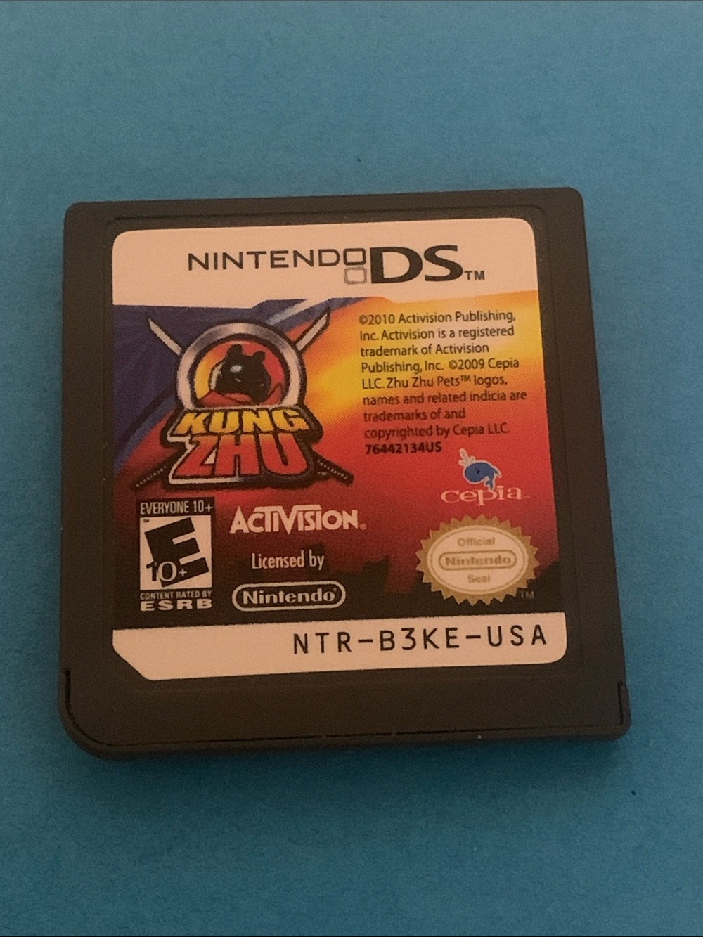 Nintendo DS Kung Zhu Cartridge - Black with Red-Yellow Label